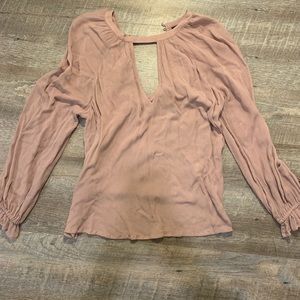 American Eagle Outfitters Blush pink Peasant Top